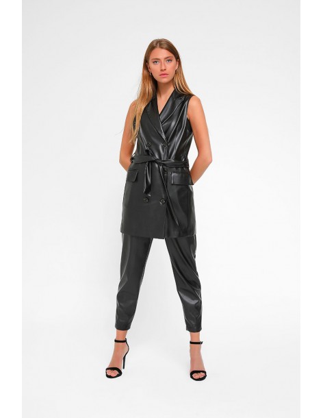 Кожаный жилет - 1735